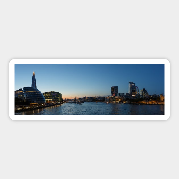 Thames panorma from Tower Bridge Sticker by Z Snapper